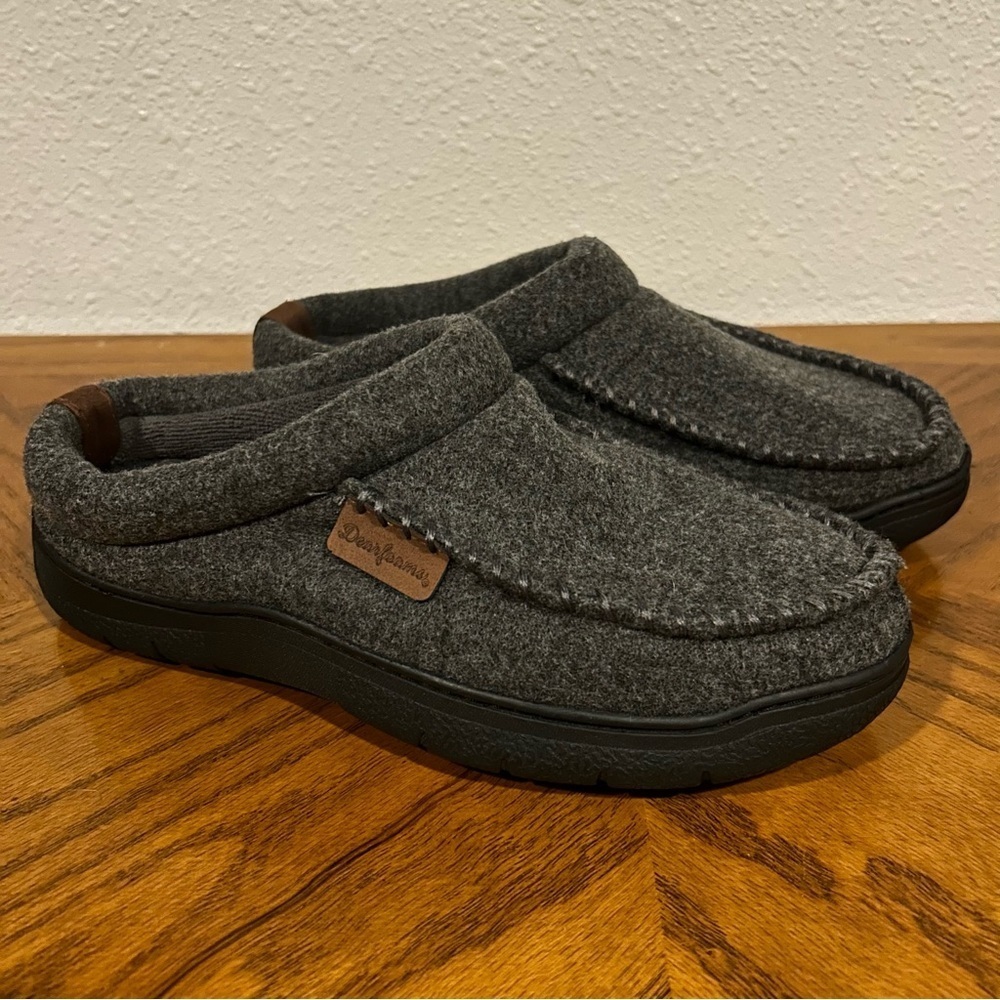 Dearfoams Men's Gray Slippers Size Small 7-8